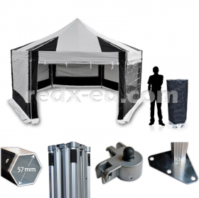 PROFI EXTREME 6m x 6m HEXAGON Pop-up party tent